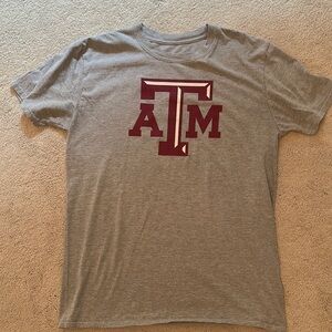 Texas A&M Fanatics Gray and Red Short Sleeve Tee